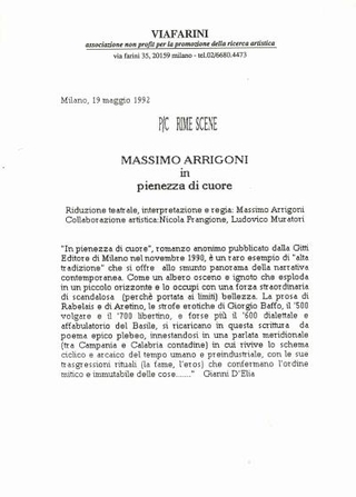 P/Crime scene, Massimo Arrigoni