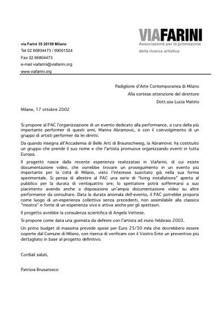 Proposta a PAC Padiglione dArte Contemporanea di Milano.