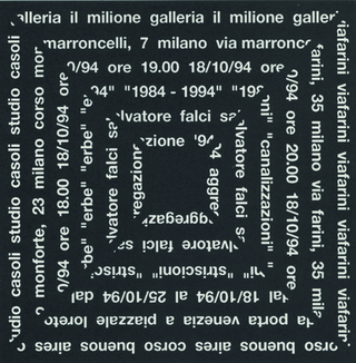 Salvatore Falci, Canalizzazioni, La brochure progettata dal grafico Massimo Costa