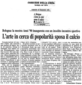 Maurizio Cattelan, Corriere della Sera, 1991