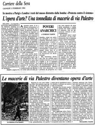 Maurizio Cattelan, Corriere della Sera, 1994