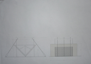 Collezione 2000 - 2010, Adrian Paci
Progetto per acquario con tetto, 2001
matita su carta
30 × 44 cm