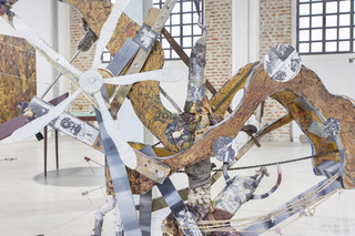 Enej Gala, Prefabrick - Walking with Art Prize 2015, Prefabrick, 2015
installazione meccanica, (dettaglio)
Foto: Giulia Alli