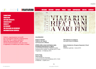 La Storia dell'Archivio - 4 - Comunicazione della programmazione, Navone, il sito di Viafarini.