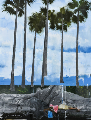 Bonus: Comune Decoro, Daniele Galliano, Il sogno arabo che ami tu, 2025, olio su tela, cm 200 x 150