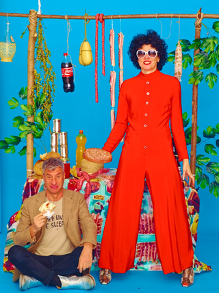 People | Family, Patrizia sul set di Toilet Paper, con Maurizio Cattelan, 2014