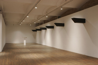 Valentin Carron, Luisant de sueur et de briantine, Déchéance, élégance, déhanchement, Exhibition view at Swiss Institute, New York, 2006.