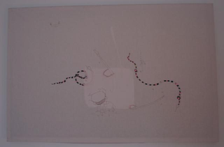 Collezione 2000 - 2010, Letizia Cariello
Senza titolo, 2000
penna e acquarello su tela
125 × 82 cm