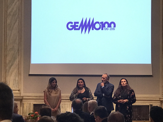Gemmo SpA, Susanna, Irene, Mauro e Corinna Gemmo al ricevimento in occasione del Padiglione Italia alla Biennale di Venezia 2019.