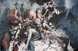 Bonus: Comune Decoro, Yubo Zhang e Yuxin Pei, Senza titolo, 2025, acrilico su tela, 120 x 220 cm