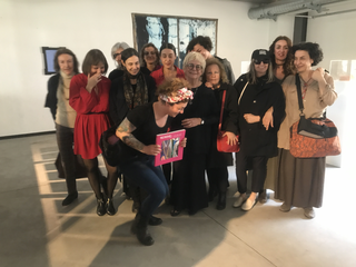 People | Artists, Francesca Pasini con le artiste di Vetrine di Libertà, tra cui Alessandra Caccia, Marzia Migliora, Maria Morganti, Elisabetta Di Maggio, 2019