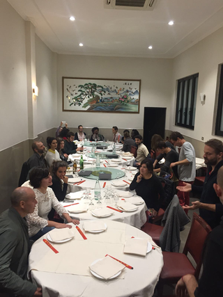 ENGAGE Public School for Social Engagement in Artistic Research, Cena finale con i partecipanti in un ristorante di Chinatown, scelto da Leone Contini.