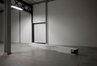 Gabriele Garavaglia, W 3 L λ, Il negativo di un anno luce (2011 - 2012)
Plasterboard, India ink
515 x 32 cm