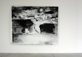 Adelita Husni-Bey, La montagna verde, Grotte, 2011
carboncino su carta intelata