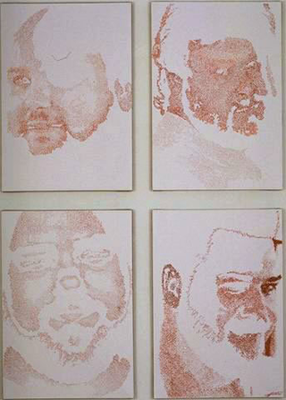 Stefano Arienti, Senza titolo, 1995
4 elementi da 42,5 x 29,5 cm cad.