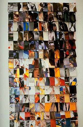 Stefano Arienti, Senza titolo, 1987
(Untitled)
Folded pages from periodicals
80 x 40 cm