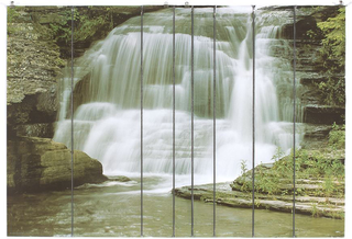 Stefano Arienti, Cascata verde, 2006
Zip fastener on poster
137 x 200 cm
Courtesy: Galleria S.A.L.E.S., Roma 