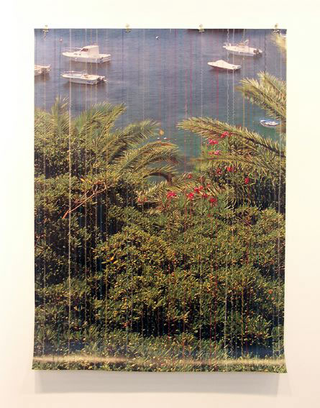 Stefano Arienti, Tenda ligure, 2005
Seams on poster
131 x 96 cm
Courtesy: Galleria Massimo Minini, Brescia 