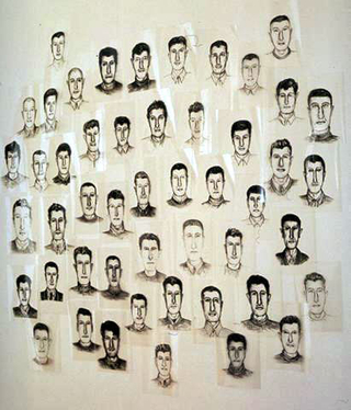 Maurizio Cattelan, Super-Noi, 1993
Acetates
50 pezzi da cm 29,7 x 21
Installation view: Documentario 2 , Spazio Opos, Milano
