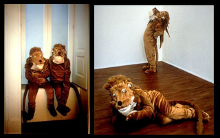 Maurizio Cattelan, Tarzan & Jane, 1993
Fur costume and cloth
Galleria Raucci/Santamaria, Napoli