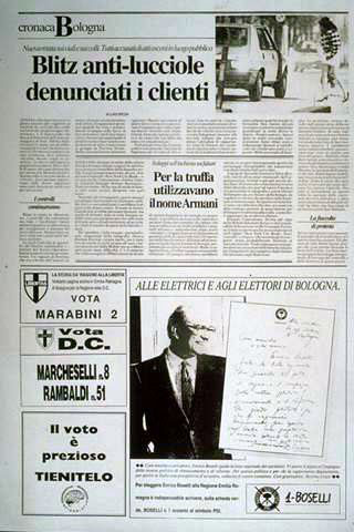 Maurizio Cattelan, Campagna elettorale, 1989
(Electoral campaign)