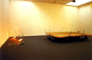 Liliana Moro, Favilla, 1991
(Spark)
Foam rubber, green metal net, elevating trollies
- Una scena emergente , Centro per l’Arte Contemporanea Luigi Pecci, Prato