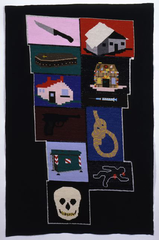 Liliana Moro, Lavori in corso, 2005
Embroidered blanket
140 x 100  cm
Courtesy: Galleria Emi Fontana, Milano 