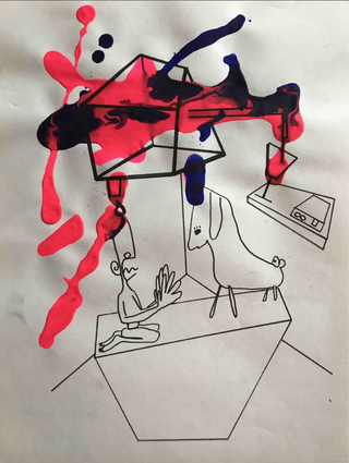 Collezione Ferrari 2010 - 2021, Matteo Vettorello
Progetto per erogatore di desideri: metodo pratico per l’ottimizzazione di un miracolo, 2019
pennarello, matita, acrilico su carta
21 x 30 cm