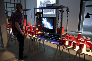 Yoshua Okón, Canned Laughter, Veduta dell’installazione