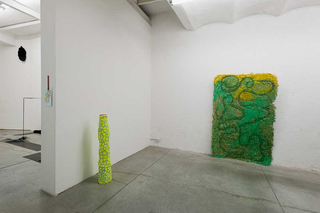 VIR Viafarini-in-residence, Open Studio, sx: Sara Benaglia
So quel che fai, 2013
das, kleenex
140 x 30 x 30 cm


dx: Giallo Concialdi
Paro Paro, 2013
paglia, vinavil, pigmenti
227 x 140 cm
Foto di Davide Tremolada