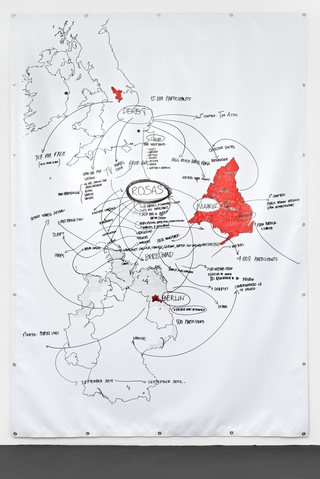 Marinella Senatore, ROSAS, Rosas Map, 2012, drawing – pencil and sharpie on PVC 