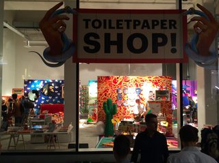 Maurizio Cattelan, Toilet Paper temporary shop, 2016