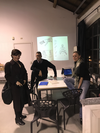 People | Family, Giulio Verago e Katia Noppes durante una presentazione all'Archivio DOCVA, 2018