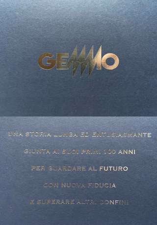 Gemmo SpA, Invito per il ricevimento in occasione dei 100 anni di Gemmo SpA.