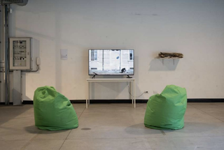 Collezione Verago, Francesco Bartoli, Milano - Vie, 2021. Video azione di 9’, loop, 4 frottage, cm 65 x 45