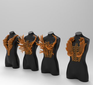 Hybrid realities - Kinetic & AI Generated Sculpture-Dress