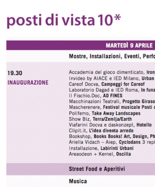 Programma Posti di Vista 10*