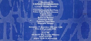 Invito Cambio d'indirizzo, a cura di Giorgio Verzotti