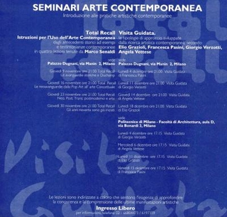 La locandina dei seminari