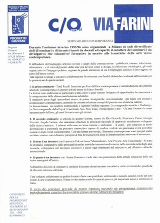 Il comunicato dei seminari