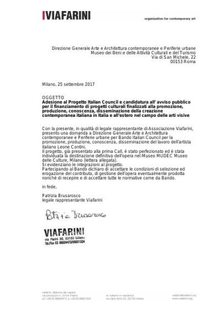 Il dossier di candidatura con tutta la documentazione richiesta dal bando Italian Council.