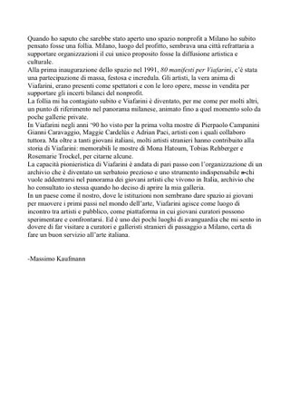 Testo di Massimo Kaufmann in italiano
