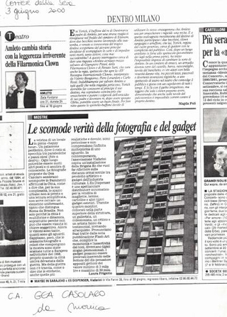 Recensione sul Corriere della Sera, 3 giugno 2000