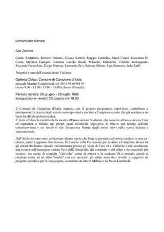 Il comunicato stampa