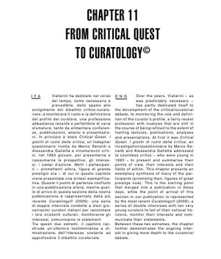 From Critical Quest to Curatology