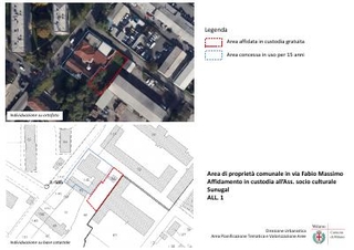 Area di proprietà comunale in via Fabio Massimo -  Affidamento in custodia all’Ass. socio culturale Sunugal