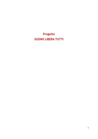 Progetto Suono Libera Tutti