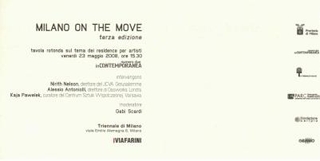 Milano On The Move per InContemporanea: la rete dell'arte, 2008