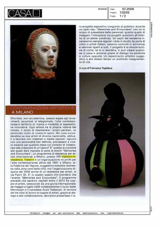 Article by Francesca Tagliabue, Casa D (2009)