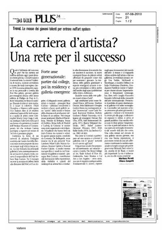 Article by Marilena Pirrelli, Il Sole 24 Ore (2010)